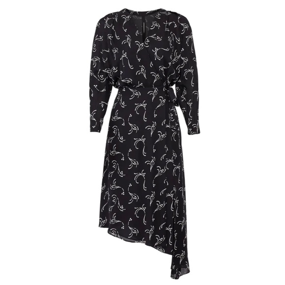 JOIE • Acantha Asymmetrical Wrap Silk Dress - Picture 16 of 16